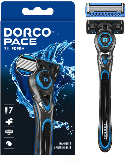 도루코 페이스7 2 프레쉬 면도기 + 여분날 2p, 1세트