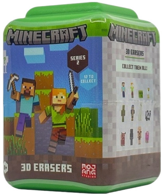 마인크래프트 캐릭터 3D 지우개 S2, 랜덤발송, 1개