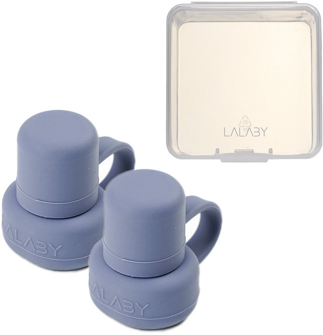 랄라비 실리콘 파우치 토퍼 2P 세트 빨대컵부속용품, 1세트, 토퍼2P(Lavender)+케이스