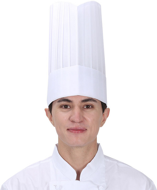티팜 주방용 일회용 종이모자 T-53 32cm, 화이트, 10개