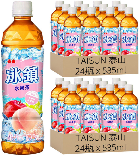 TAISUN 泰山 冰鎮 水果茶, 535ml, 48瓶