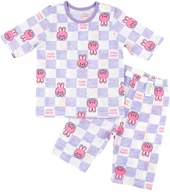 Maykids 七分袖竹節棉內衣上下套裝