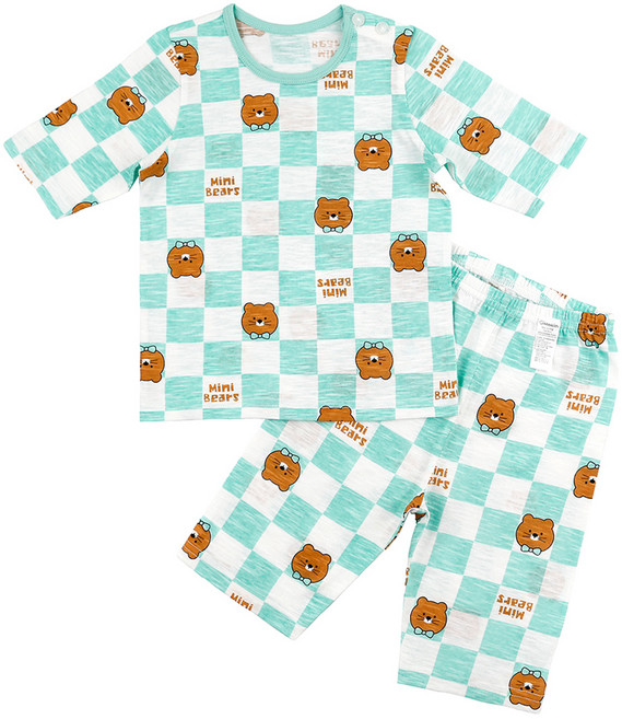 메이키즈 7부 슬럽 내의 상하의 세트