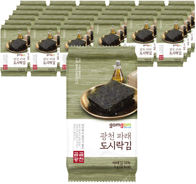 곰곰 광천 파래 도시락김, 5g, 32개