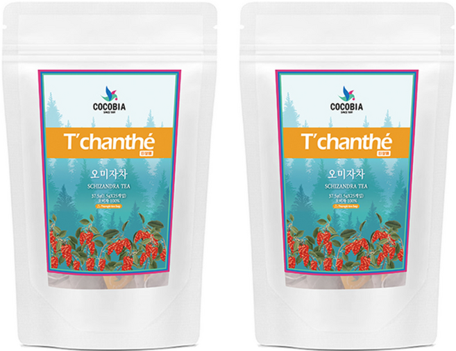 티샹떼 삼각망 오미자차, 1.5g, 25개입, 2개