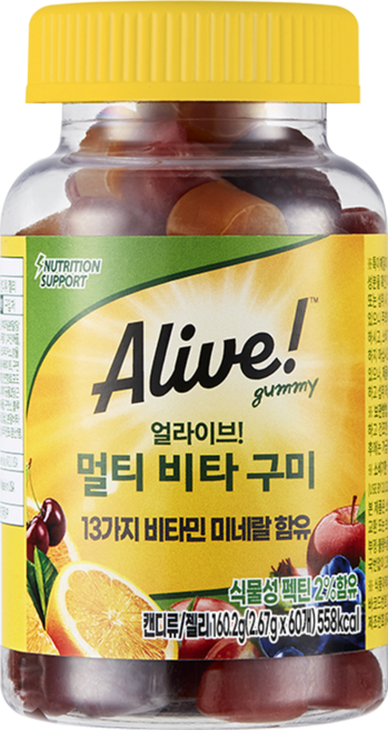 얼라이브 멀티 비타 구미, 60정, 1개