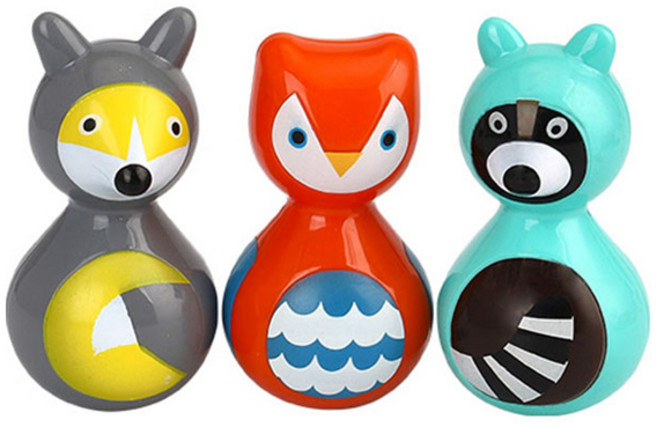 캐스비 플레이 미니 오뚝이 3종 세트, 혼합색상, 1세트