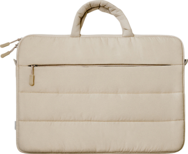 ekax 雲朵Puffy 筆電包, 燕麥米, 1個