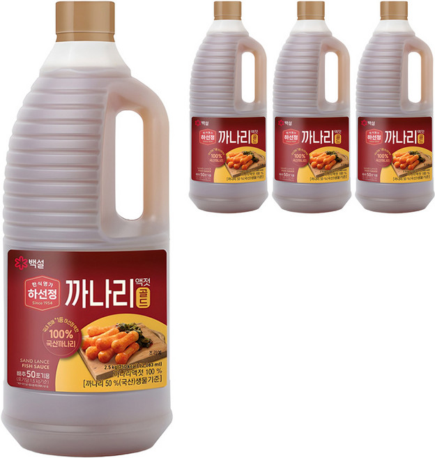 하선정 까나리액젓 골드, 2.5kg, 4개