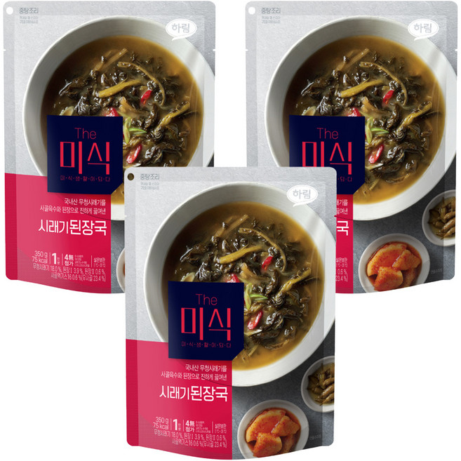 더미식 시래기 된장국, 350g, 3개