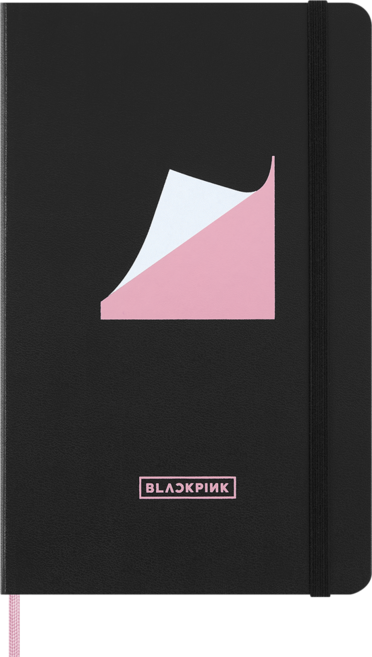 MOLESKINE BLACKPINK 限量版筆記本 硬殼橫線 大號, 黑色, 1個