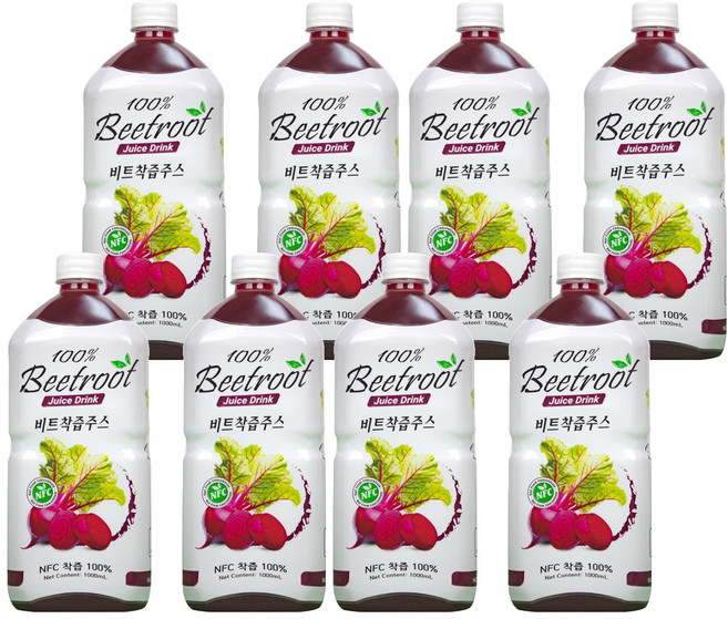 파모빗 비트 착즙주스 100%, 1L, 8개