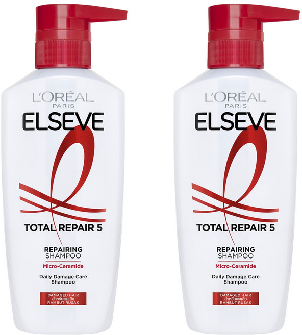 로레알파리 엘세브 토탈 리페어 5 샴푸, 400ml, 2개