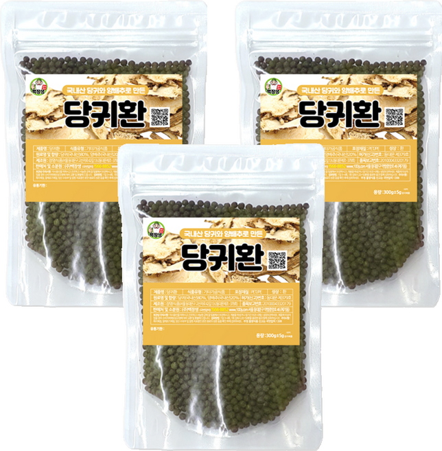 백장생 토종 당귀환, 3개, 300g
