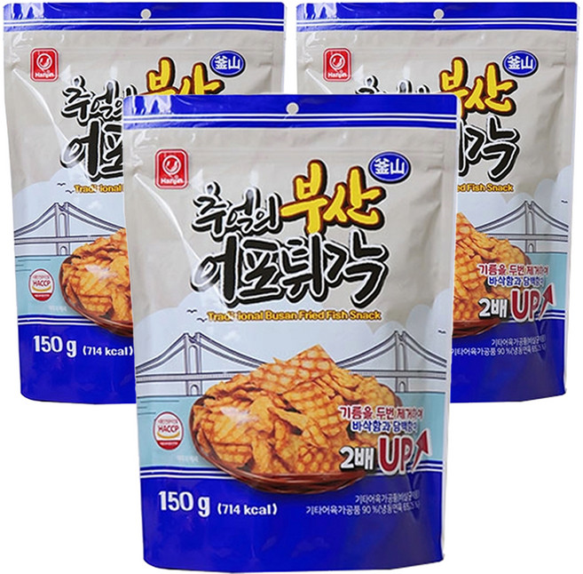 한진식품 추억의 부산 어포 튀각, 3개, 150g