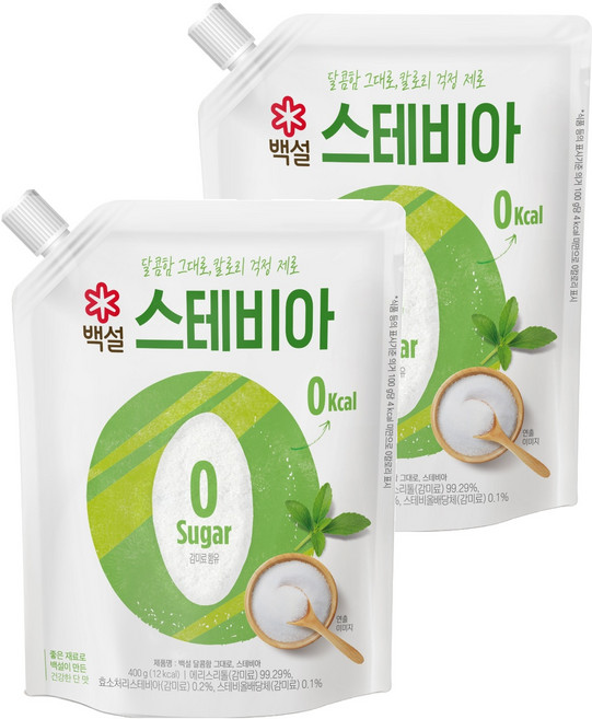 백설 스테비아, 400g, 2개