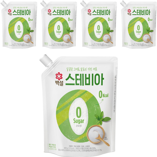 백설 스테비아, 400g, 5개