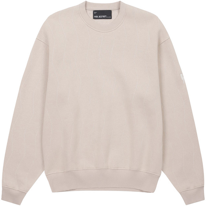 닐바렛 이지드롭숄더 울오버 엠브로이더리 스웻셔츠 NHTSW23003