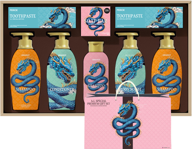 LG생활건강 AI 프리미엄 세트 청룡에디션 + 쇼핑백, 1세트