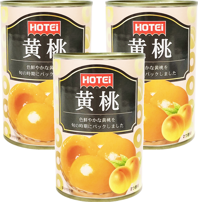 HOTEi 豪德黃桃罐, 425g, 3罐
