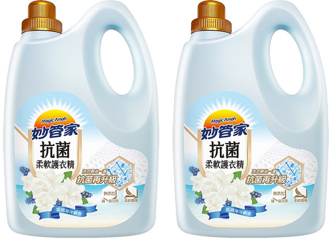 Magic Amah 妙管家 抗菌柔軟護衣精 藍調海洋麝香, 3L, 2瓶