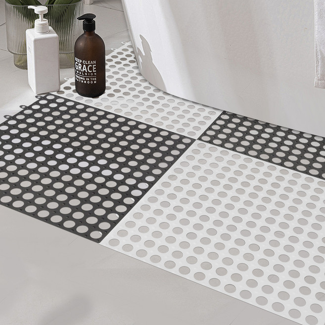 하비티 미끄럼방지 물빠짐 욕실 퍼즐 매트 30 x 30 x 0.6 cm, 컬러믹스, 16개