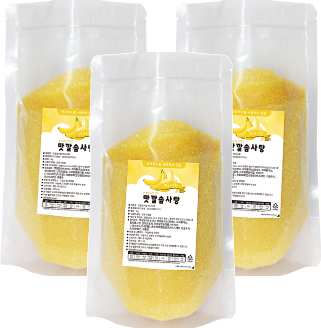 맛깔슈가 솜사탕 설탕 바나나향, 1kg, 3개