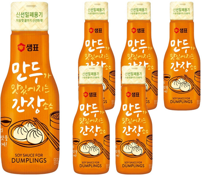 샘표 만두가 맛있어지는 간장소스, 200ml, 6개