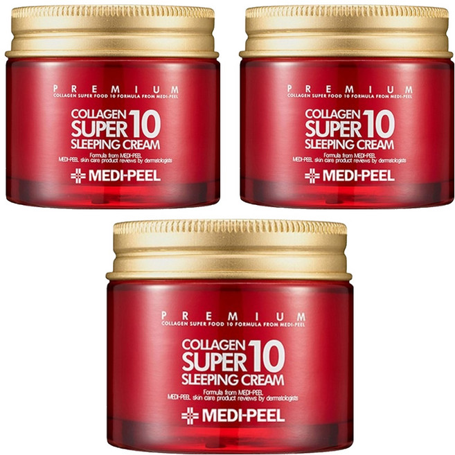 MEDIPEEL 美蒂菲 SUPER10膠原蛋白晚霜, 70ml, 3罐