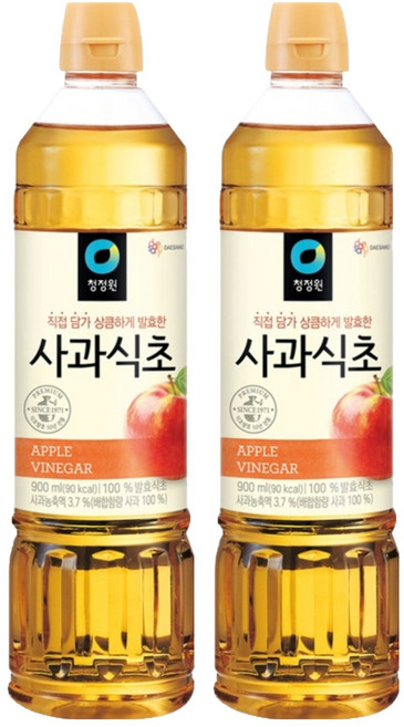청정원 사과식초, 900ml, 2개