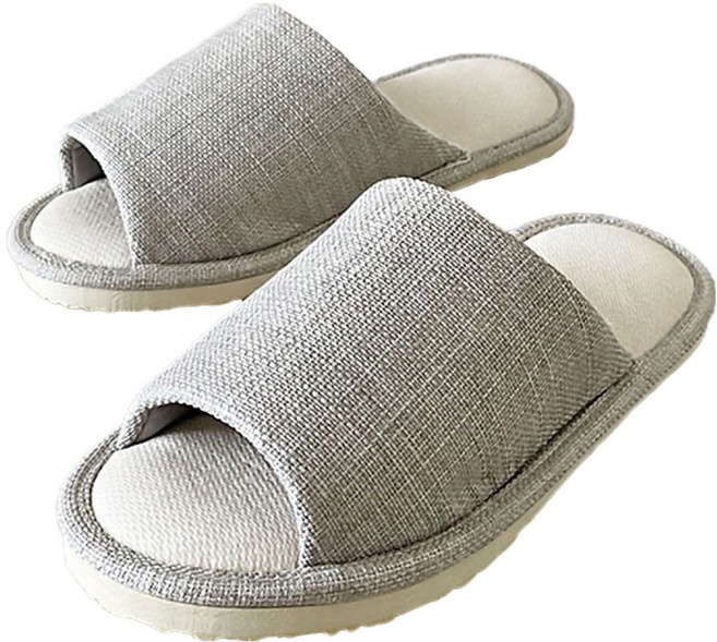 TAIWAN SLIPPER 台灣犀利趴 i Slippers 悠活系列 布質家居英倫純色室內拖鞋 台灣製, 英倫純色 米灰色, 1雙
