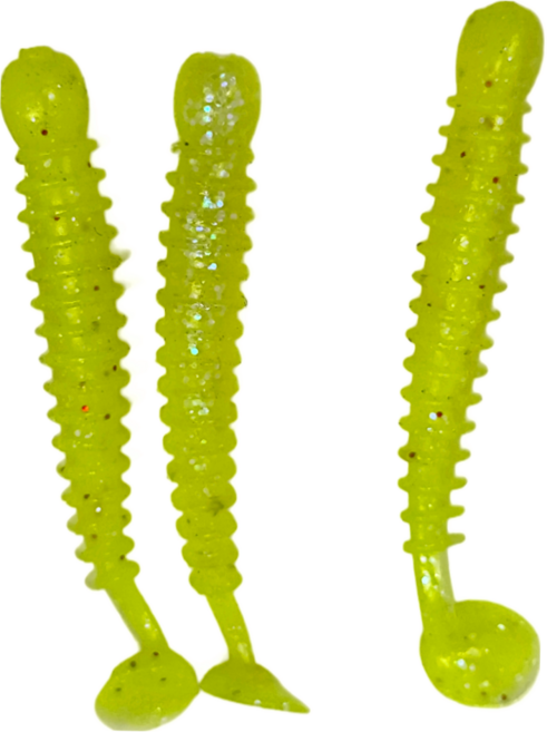 Owner RB-2 振尾蟲 Ring Kick Tail 歐娜 C'ultiva RB2 根魚 振尾 2吋, 螢光綠色, 1包