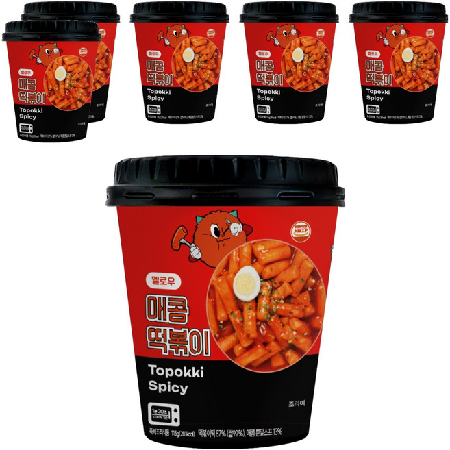 Mellowbean 香辣炒年糕, 115g, 6個