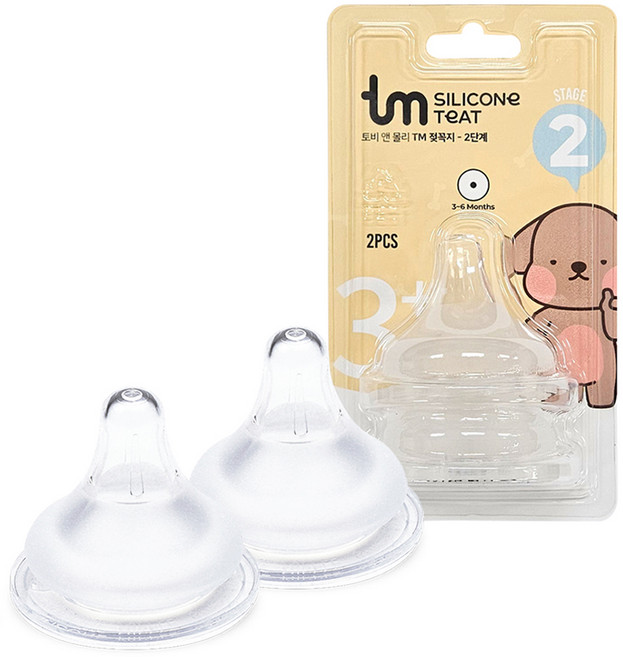 토비앤몰리 TM 젖꼭지, 2단계(3M~5M), 2개