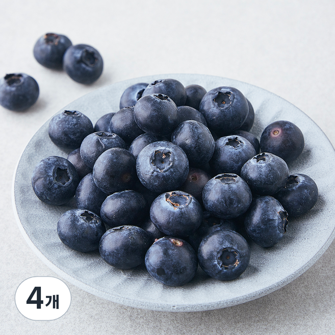 국산 블루베리, 100g, 4개