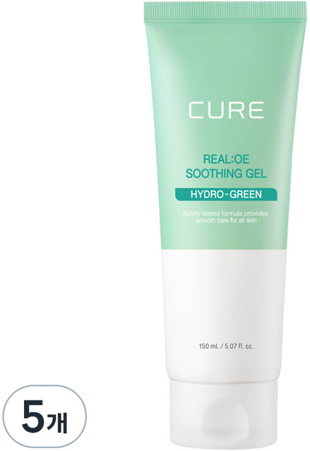 KIMJEONGMOON-ALOE Cure蘆薈鎮靜凝膠, 5條, 150ml