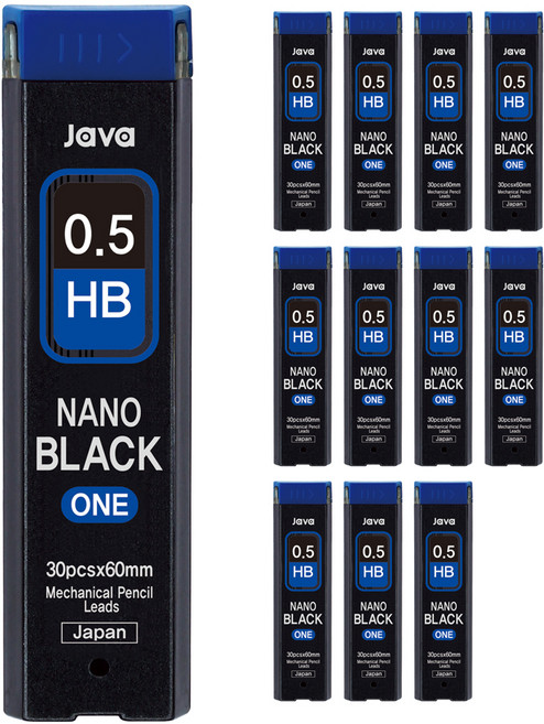 JAVAPEN Nano Black One 自動鉛筆芯 HB, 0.5mm, 12個