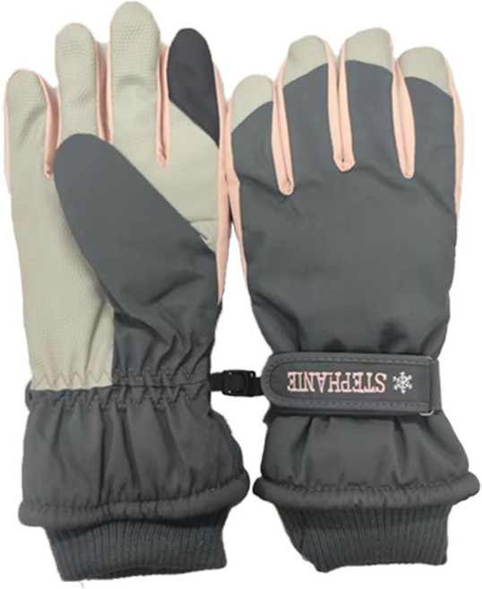 알로데 비엔또 배색 슬림 스키장갑, A03 그레이, 1개