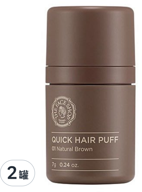 THE FACE SHOP 菲詩小舖 fmgt 台灣公司貨 遮色氣墊髮粉 7g, 01 自然棕色, 2罐