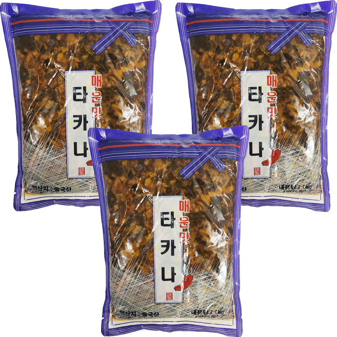 토호식품 타카나 매운맛, 1kg, 3개