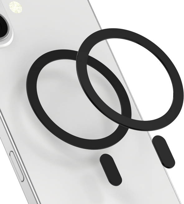 요거 맥세이프 스티커 철판 플레이트 링, 블랙, 2개