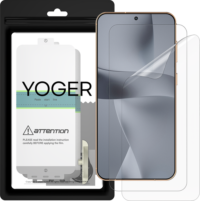 요거 풀커버 TPU 휴대폰 액정보호필름, 2개
