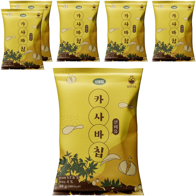당연구소 현미유 카사바칩, 6개, 40g