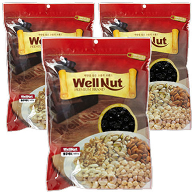 웰넛 자연두레 건블루베리, 200g, 3개