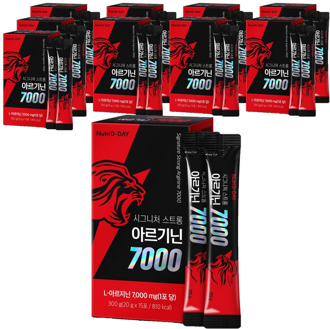 뉴트리디데이 시그니처 스트롱 아르기닌 7000 액상스틱 15p, 300g, 10개