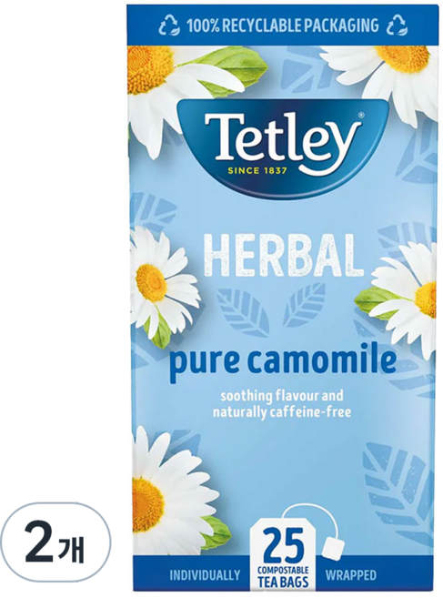 테틀리 카모마일 티백, 1.3g, 25개입, 2개