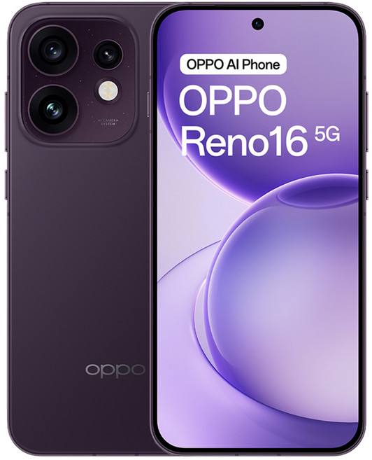 OPPO Reno16 5G 12GB, 星夜漫紫, 256GB