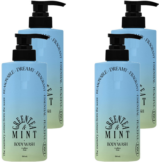 오디드 쿨라임 아크네 바디워시 그린티민트, 500ml, 4개