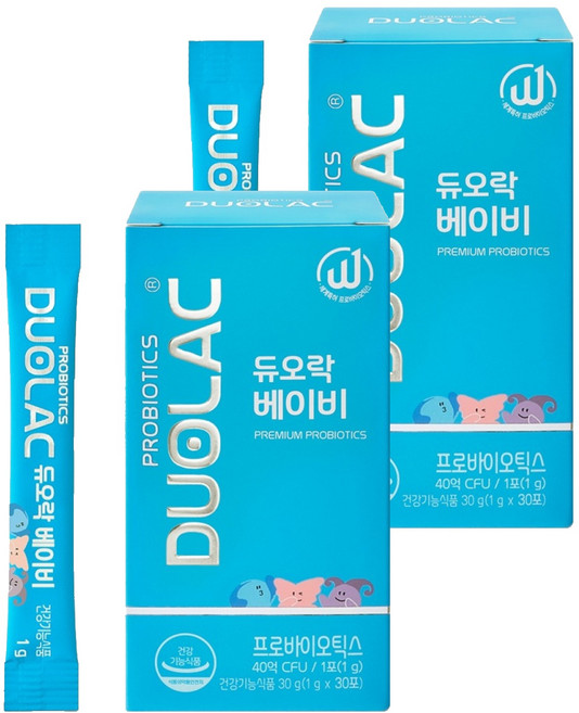 듀오락 베이비 프로바이오틱스 유산균 30p, 30g, 2개