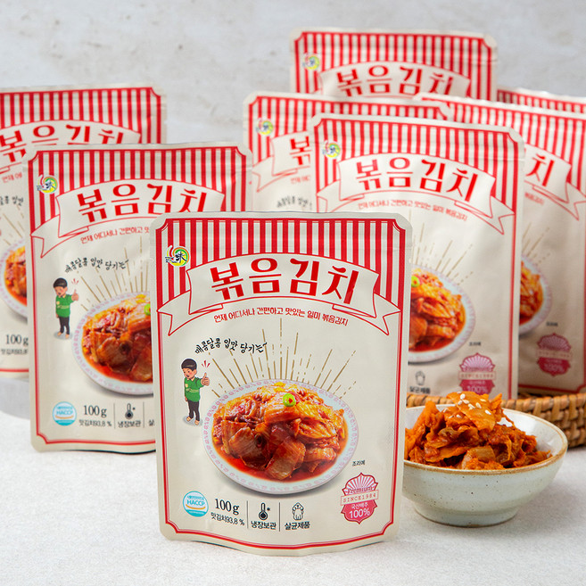 일미식품 볶음김치, 100g, 8봉